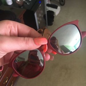 Burgundy Raybans